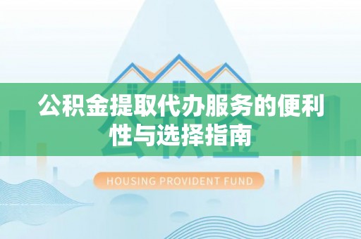 潮安公积金提取代办服务的便利性与选择指南