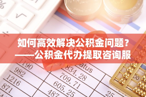 潮安如何高效解决公积金问题？——公积金代办提取咨询服务指南