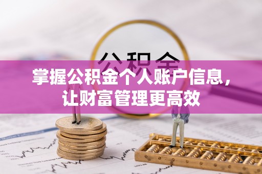 潮安掌握公积金个人账户信息，让财富管理更高效