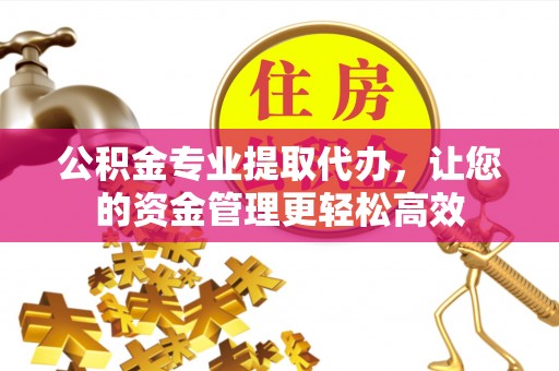 潮安公积金专业提取代办，让您的资金管理更轻松高效