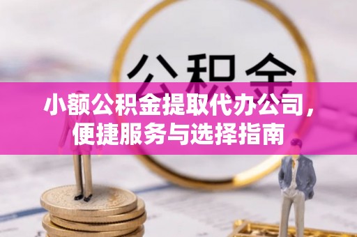 潮安小额公积金提取代办公司，便捷服务与选择指南