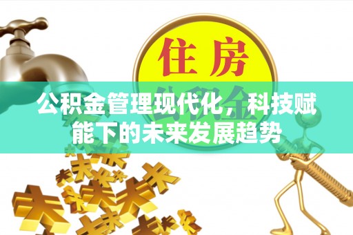 潮安公积金管理现代化，科技赋能下的未来发展趋势
